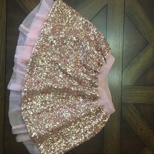 Girls Pink Sequins Skirt Size 7/8